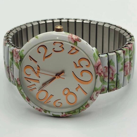 Pink & Green Floral Watch - Picture 3 of 4